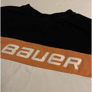 Bauer Ice Hockey Embroidered Striped Long Sleeve Base Layer Shirt 2XL Logo NHL